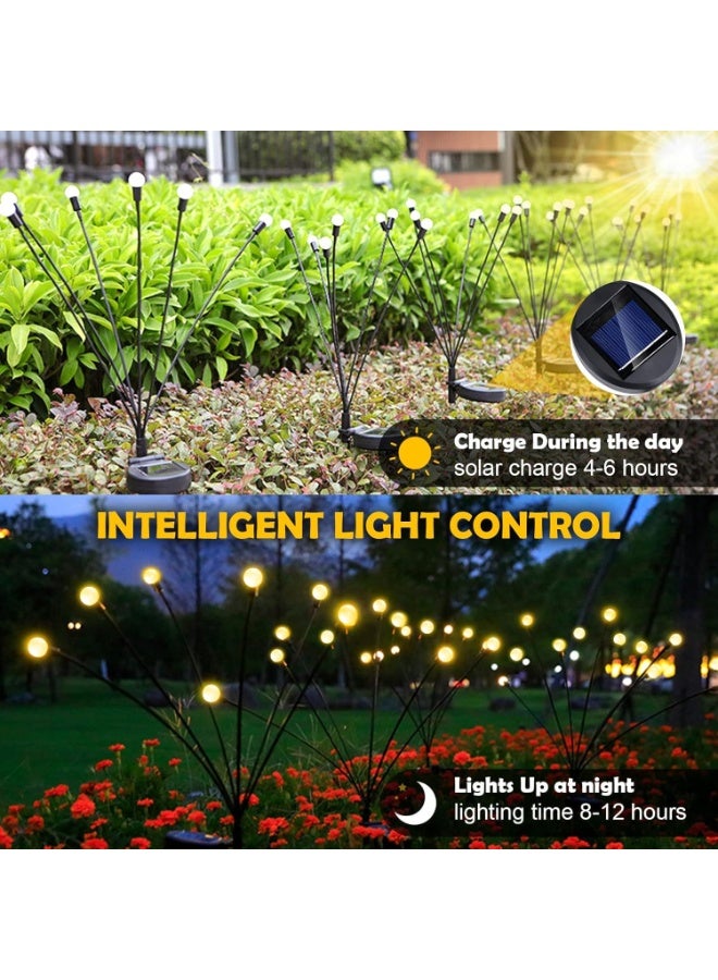 BLOOMING TIME 1 Pack Waterproof Led Solar Garden Lights Firefly Lights(Warm White) - Image 4