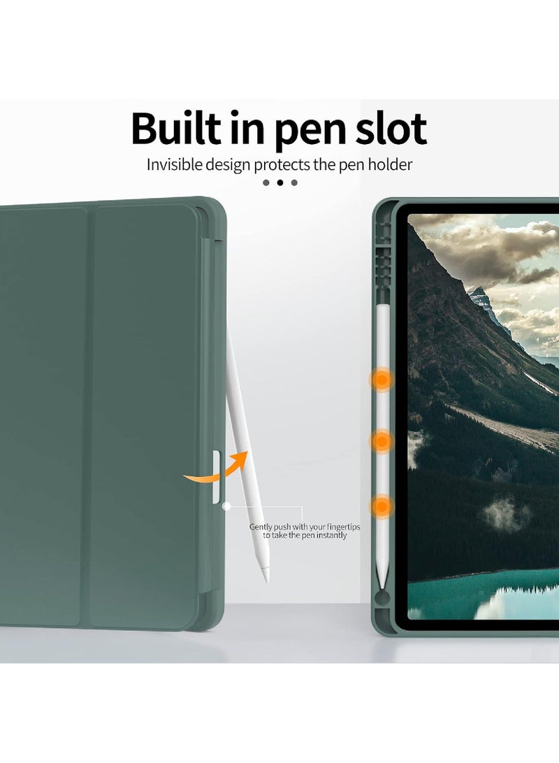 Rock Pow Case for iPad Air 11-Inch M2 (2024), iPad Air 5/4 (2022/2020 5th/4th Generation 10.9-Inch) with Pencil Holder, Slim Tablet Cover with Soft TPU Back, Auto Wake/Sleep - Image 3