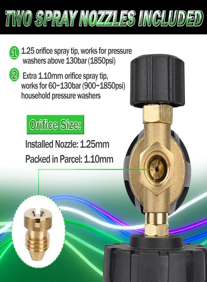 BEAR FORCE Pressure Washer Brass Foam Cannon (Wide Mouth) - Car Wash Snow Foam Lance Pressure Washer Soap Dispenser for Car Washing with 360° Adjustable Thick Foam + 1/4 Quick Connector, 1L Bottle - Image 4