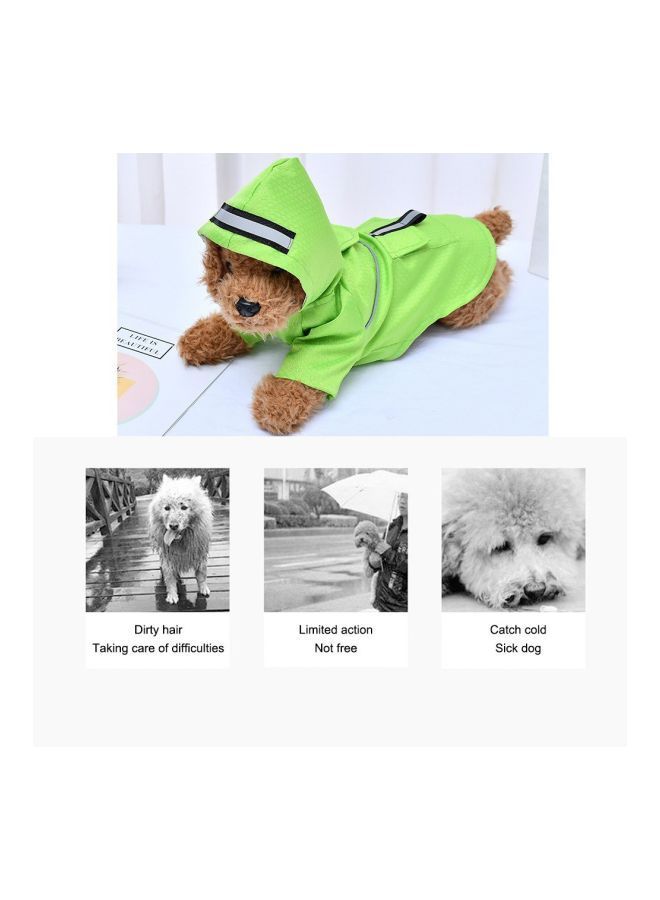 NIBEMINENT Hooded Summer Raincoat Green/Grey S - Image 3