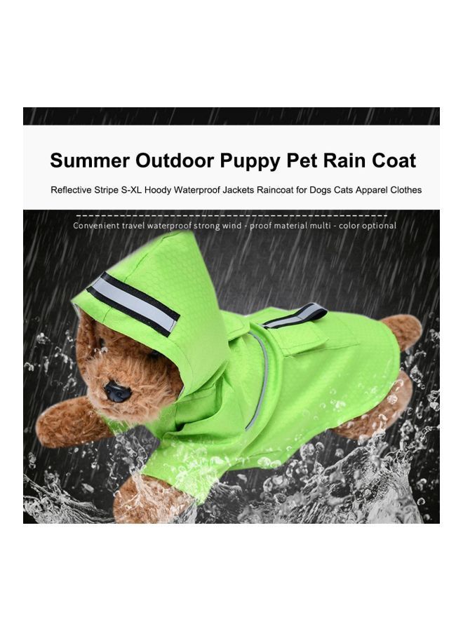 NIBEMINENT Hooded Summer Raincoat Green/Grey S - Image 2