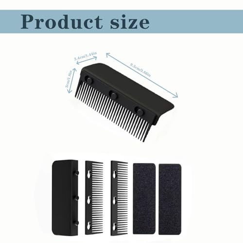 Dladhict Flat Iron Attachment, Removable Hair Straightener, The Comb for Flat Iron for Black Hair, Professional or Home Use Compact Straightening Styling Tool (Black) - Image 3