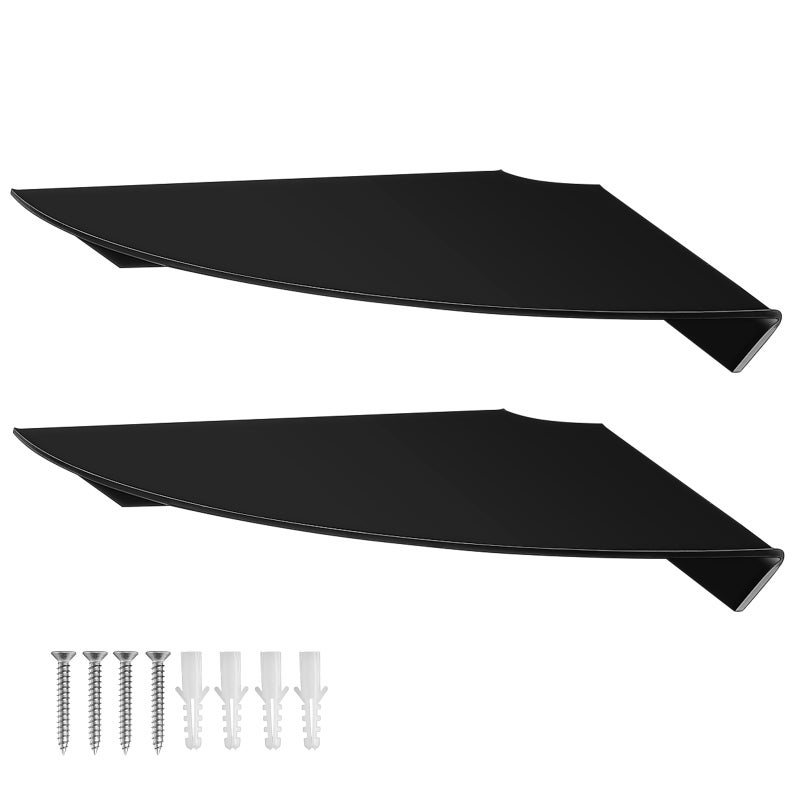 2pcs Shower Bathroom Shelve: Floating Storage for Soap and Shampoo - Wall Shower Organizer with Mounting Screws for Inside - Image 1