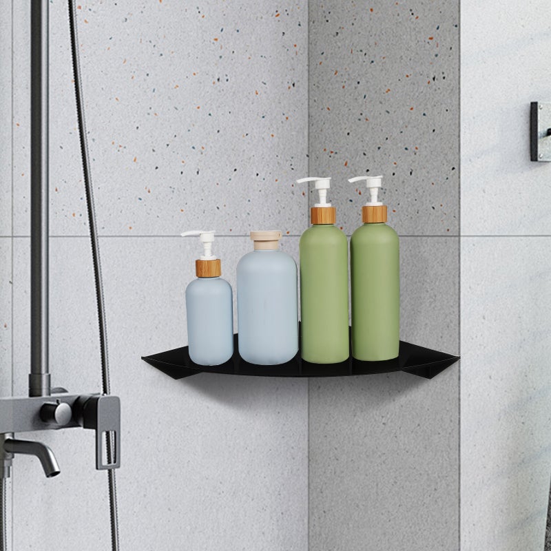 2pcs Shower Bathroom Shelve: Floating Storage for Soap and Shampoo - Wall Shower Organizer with Mounting Screws for Inside - Image 4