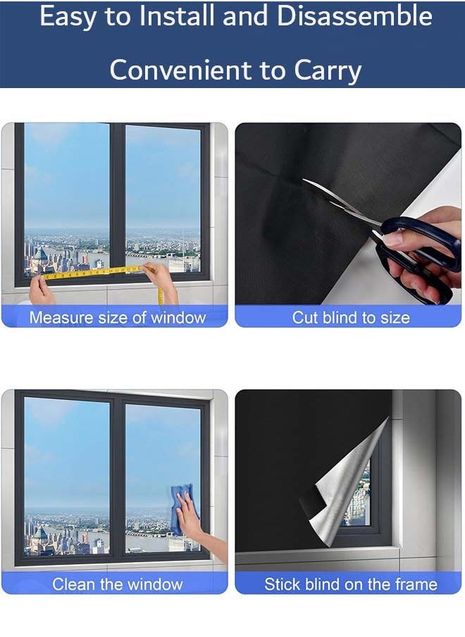 Blackout Curtain, 100% Black Out Curtain, Window Shade, Free to Cut, Easy to Stick On, No Drill, Blackout Window Curtain for Baby Nursery, Bedroom, Living Room, RV (100x145cm) - pzsku/ZB87A4584CB70BFA87126Z/45/_/1737091063/59826621-8656-4d90-bba8-1b8b49991862