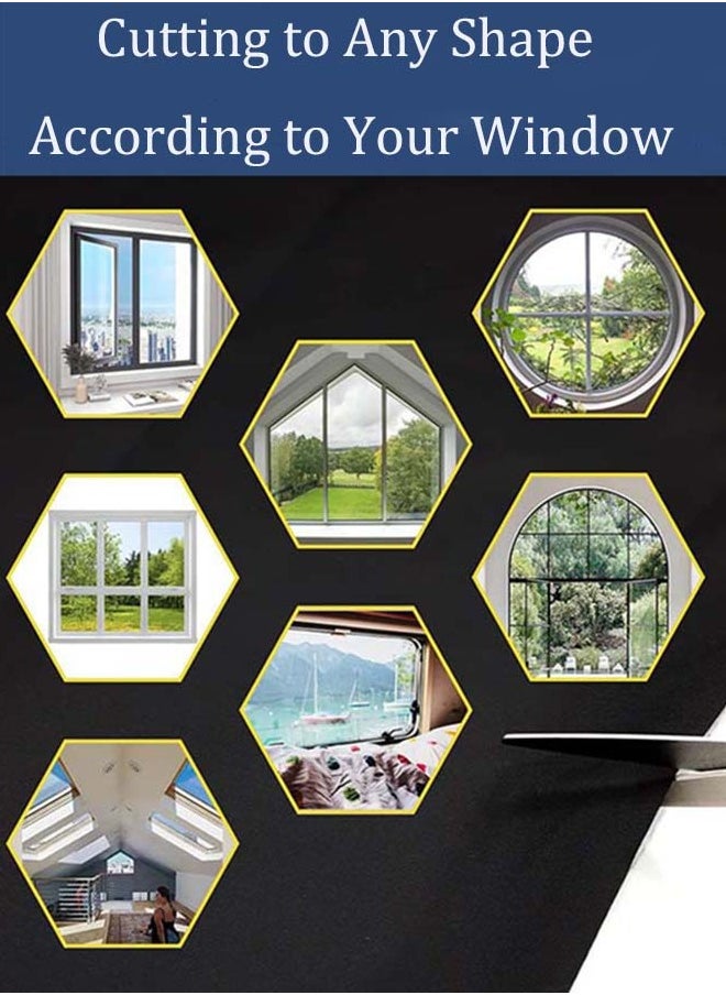 Blackout Curtain, 100% Black Out Curtain, Window Shade, Free to Cut, Easy to Stick On, No Drill, Blackout Window Curtain for Baby Nursery, Bedroom, Living Room, RV (100x145cm) - pzsku/ZB87A4584CB70BFA87126Z/45/_/1737091067/a4b177ad-a030-4881-a380-02d9af317576