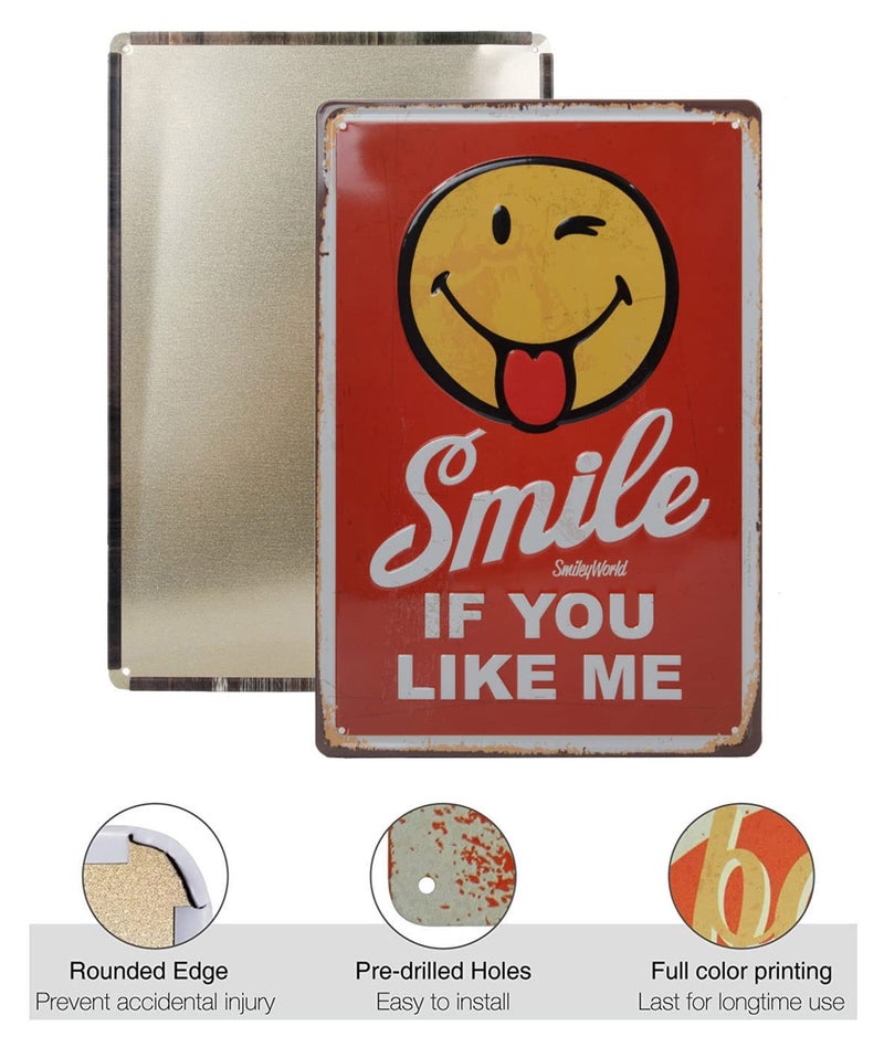 STORE 2508 Store2508 Vintage Metal Tin Sign Poster – Smile if You Like Me 30x20 Cm - Image 2