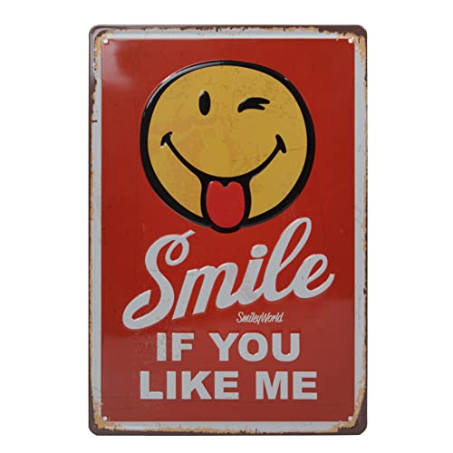 STORE 2508 Store2508 Vintage Metal Tin Sign Poster – Smile if You Like Me 30x20 Cm - Image 1