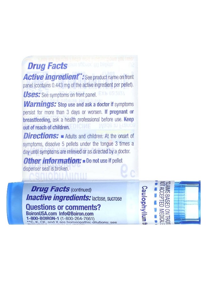 Boiron Boiron, Caulophyllum Thalictroides, 6C, Cramp Relief, Approx 80 Pellets  - Image 2