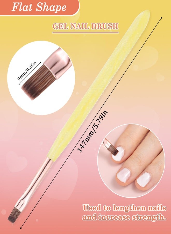 outopen 3Pcs Nail Art Clean Up Brushes, Oval/Flat/Angled Fine Nail Brushes Set Professional Nail Painting Brushes for Cleaning Polish Mistake and Nail Gel Application - Image 3