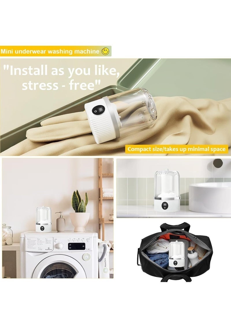 Bukela Underwear cleaning machine, portable mini washing machine, mini washing machine, rechargeable cordless washing machine, bra, underwear, socks (white) - Image 3