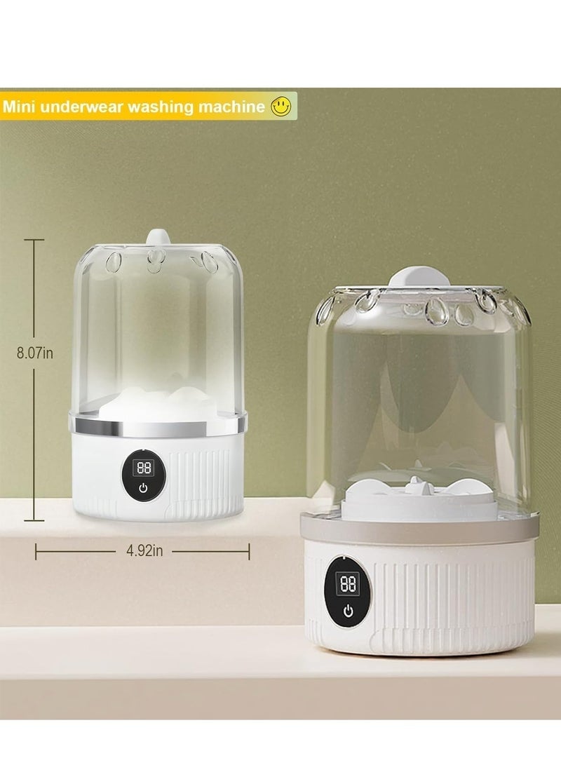 Bukela Underwear cleaning machine, portable mini washing machine, mini washing machine, rechargeable cordless washing machine, bra, underwear, socks (white) - Image 2
