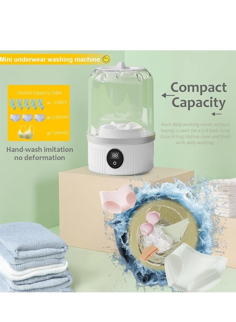 Bukela Underwear cleaning machine, portable mini washing machine, mini washing machine, rechargeable cordless washing machine, bra, underwear, socks (white) - Image 5