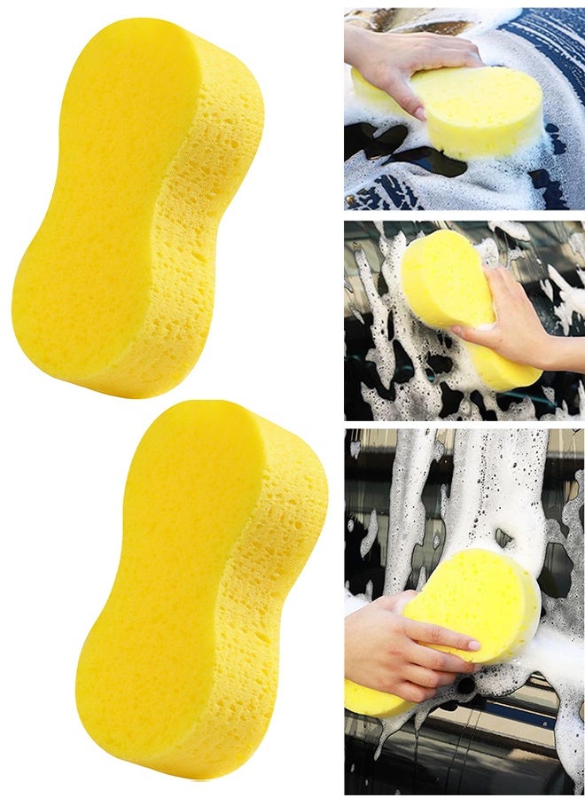 2 Pack Car Sponges Jumbo Sponges For Car Cleaning Anti Scratch Technology for Car Exterior & Window Washing Perfect For Wheels, Windscreen & Bodywork for Kitchen, Bathroom, Household Clean - Image 1