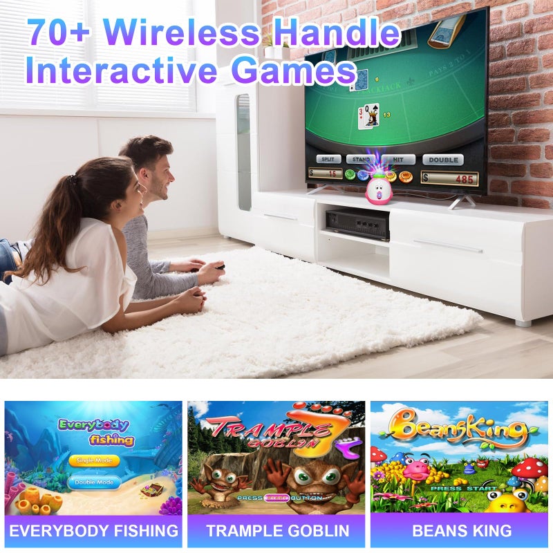 YRPRSODF TV Game Console with 100+ Games, 2 Wireless Controllers, HDMI Plug & Play - Includes 30 Sportsgame & 17 AR Games - Birthday Christmas Xmas Gifts for Girls Boys , Age 3+ - Image 4