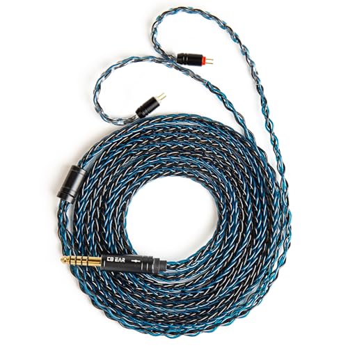 keephifi KBEAR ST12 Plus 2M Blueblack IEM Cable 4.4mm 2PIN Type, 8-Strand 4N OFC Silver-Plated Upgraded Cable for KZ AS10/ZST/ES4/ES3/BA10, CCZ CRA/C10, TRN V80/V20 - Image 1