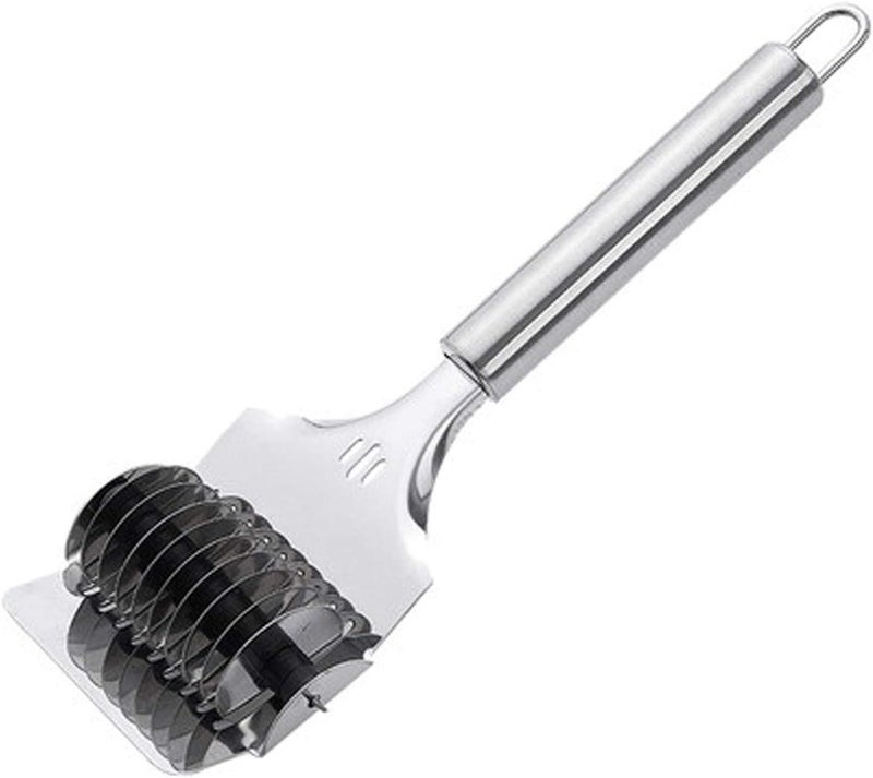 ONESWI Pasta Noodle Cutter,High Grade Stainless Steel Pasta Spaghetti Maker Noodle Lattice Roller,Dough Cutter Mincer Kitchen Cooking Tools - Image 1