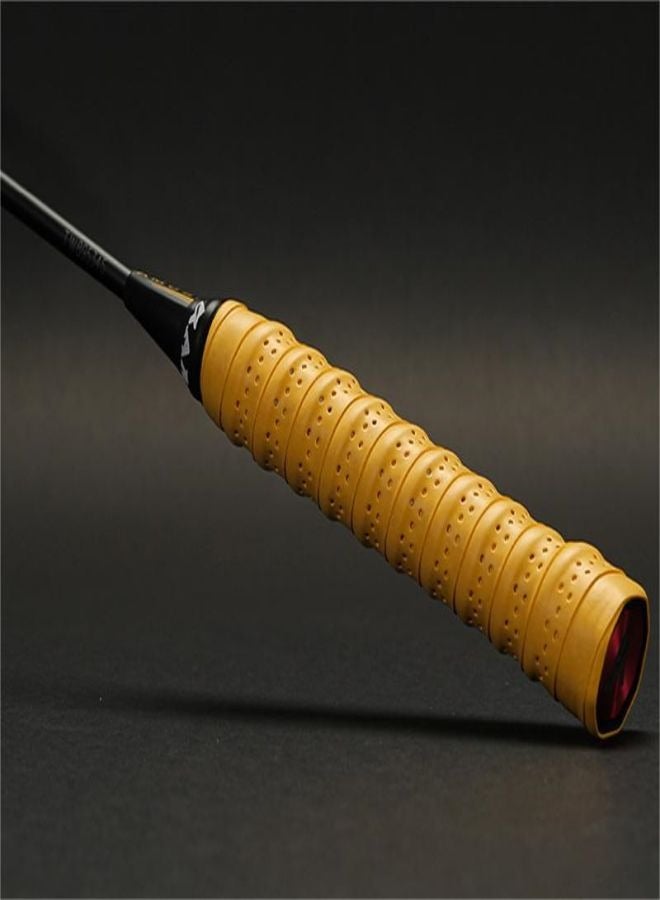 Ocean Tennis Badminton Racket Grip, Anti Slip Perforated Super Absorbent Fishing Overgrip for Pickleball Racquet Handle Grip   Yellow（1pcs） - Image 1