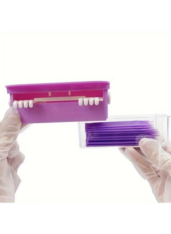 Green Dental Micro Applicator Dispenser Disposable Brush Stick Storage Box Case Tip Organizer - Image 5