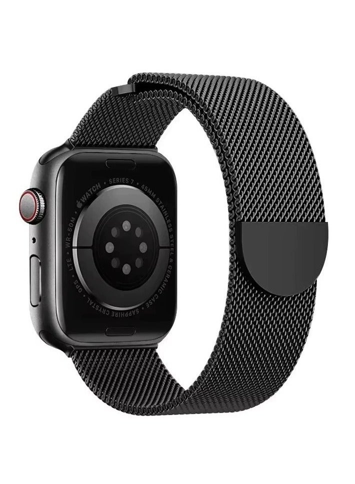 CoomBe Apple Watch Strap 2 Pack Stainless Steel Metal Bracelet for iWatch Series 11 10 46mm and Ultra 3 2 1 Black Silver Durable Everyday Wear - Image 3