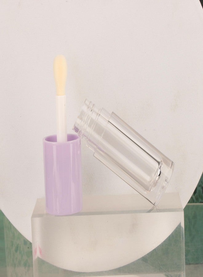 كوسيديا مجموعة كوسيديا المكونة من 14 قطعة من أنابيب ملمع الشفاه الفارغة سعة 6 مل مع عصا كبيرة على شكل قدم الغزال، أنابيب ملمع شفاه سميكة لصنع ملمع الشفاه بنفسك، عبوات ملمع شفاه وردية مستديرة مع عصا سميكة (بنفسجي) - Image 4