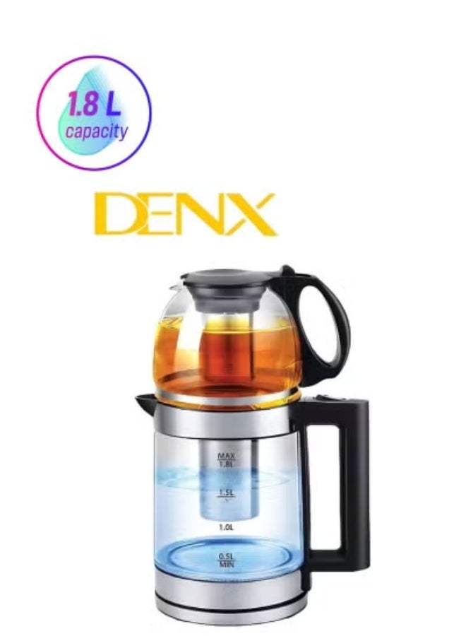 Denx DX2015 Electric Kettle – 1.8L Stainless Steel Cordless Kettle with 1500W Fast Boil Technology | Auto Shut-Off & Boil-Dry Protection | 360° Swivel Base for Easy Handling | Durable & Safe Hot Water Boiler for Home, Office, Kitchen or Pantry - Image 4