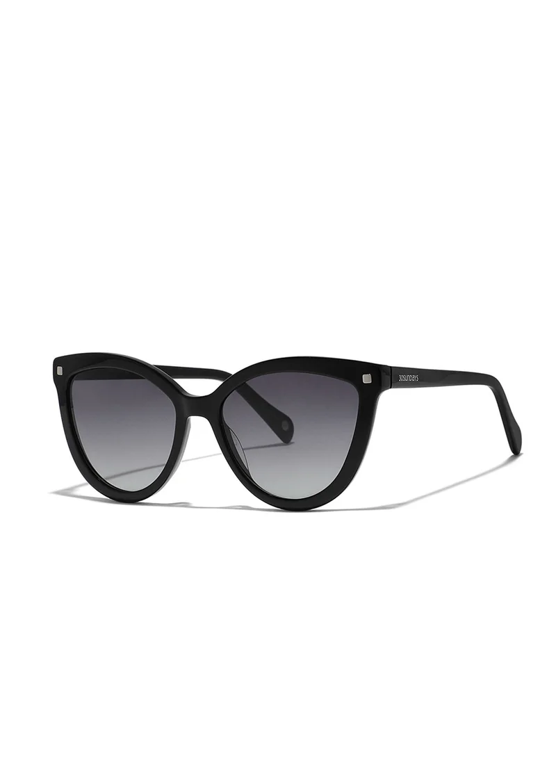 30Sundays Bodacious,Women Sunglasses, Cat Eye Sunglasses, UV Protection: UV400 (Black,Grey)
