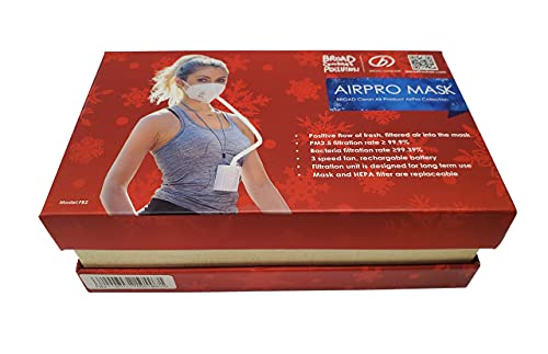 Broad Holiday Edition BROAD AirPro Mask Rechargeable Electrical Air Purifying Respirator with HEPA Filter and an Arm Band Kit - Image 2