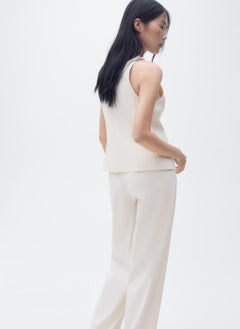 MANGO Linen Blend Bow Top  - Image 2