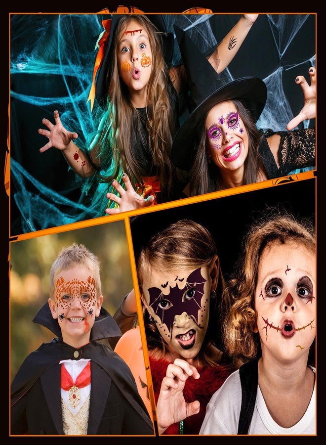 HOWAF قوالب طلاء الوجه HOWAF 26 قطعة للهالوين، قوالب طلاء وجه جمجمة وخفاش وعنكبوت، قوالب طلاء الجسم، قوالب رسم الأشباح والهياكل العظمية لحفلة عيد الهالوين وزينة المكياج - Image 4