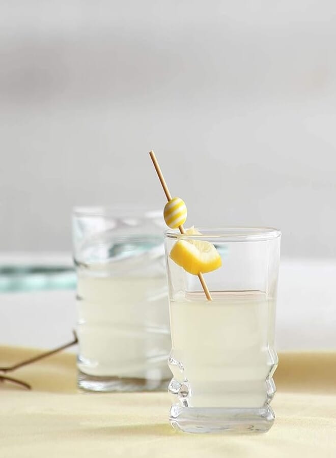 LAV ELEGAN Glass / 80 cc - 2.75 Oz / 6 Pcs/Elegant design, Trusted Brand, Attractive shape