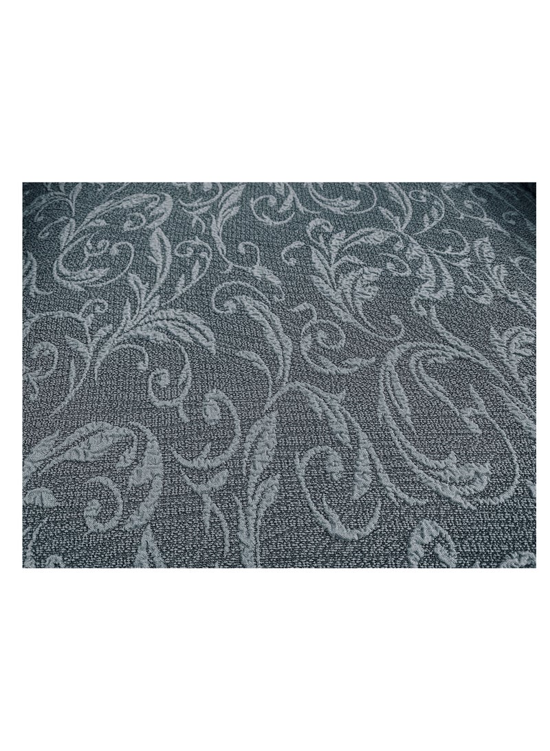 Jacquard Fabric Stretchable One Seater Sofa Cover Grey