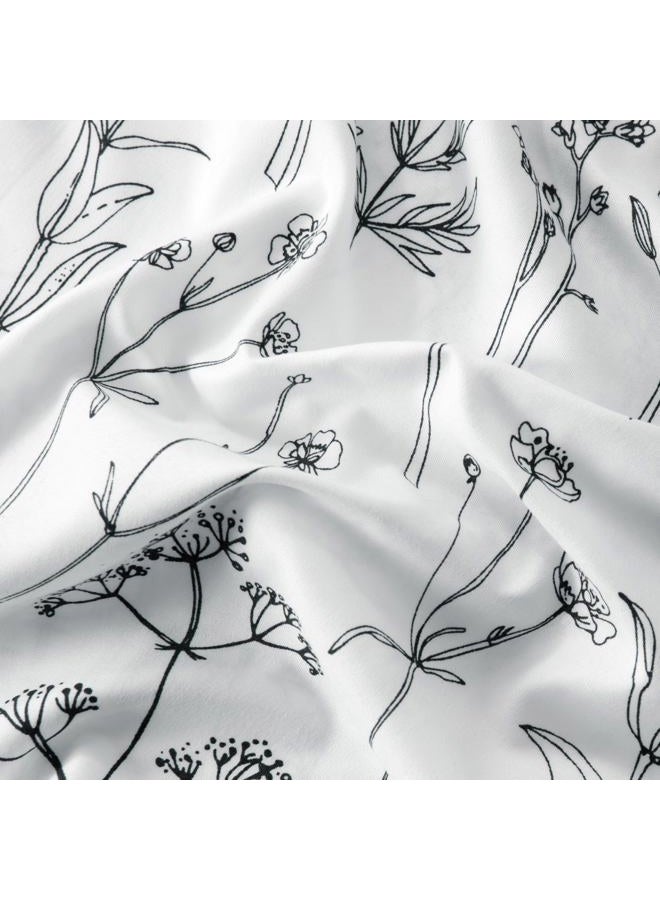 NookZuzu Queen Pillow Cases Set of 2, 20x30 Envelope Closure Pillowcase Plant Patterns Pillow Cases, Soft Breathable and Non Shrinking White Pillow Cases Microfiber Brushed Pillowcases - Image 3