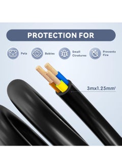 Rock Pow Extension Lead1 Way Extension Cord 5M with UK 3 Pin Plug Power StripTough and Fireproof Single Extension Socket for Home&Office(5M)  - Image 4