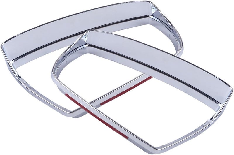 DEMULAX Chrome Plated Side Mirror Rain Guard Visor - Image 1