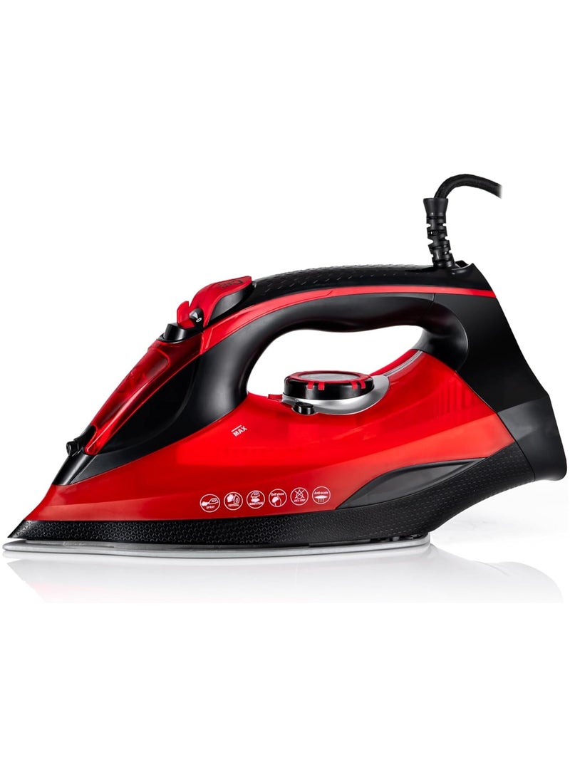 Denx Multifunctional Steam Iron with Non-Stick Soleplate, Wet/Dry Function/Temperature Control, Dry/Steam Burst/Steam/Vertical Steam/Spray - Image 1