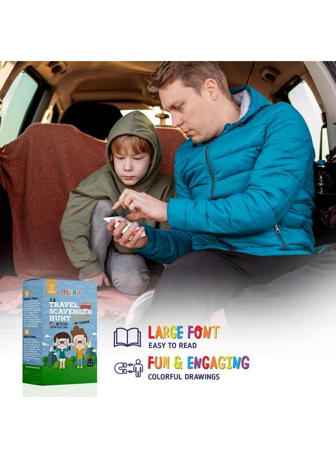 merka Educational Flash Cards Roadtrip Games Kids Flashcards Travel Scavenger Hunt Set Objects To Find On Road License Plates Learning And Educational Toys For Kids And Toddlers  - Image 5