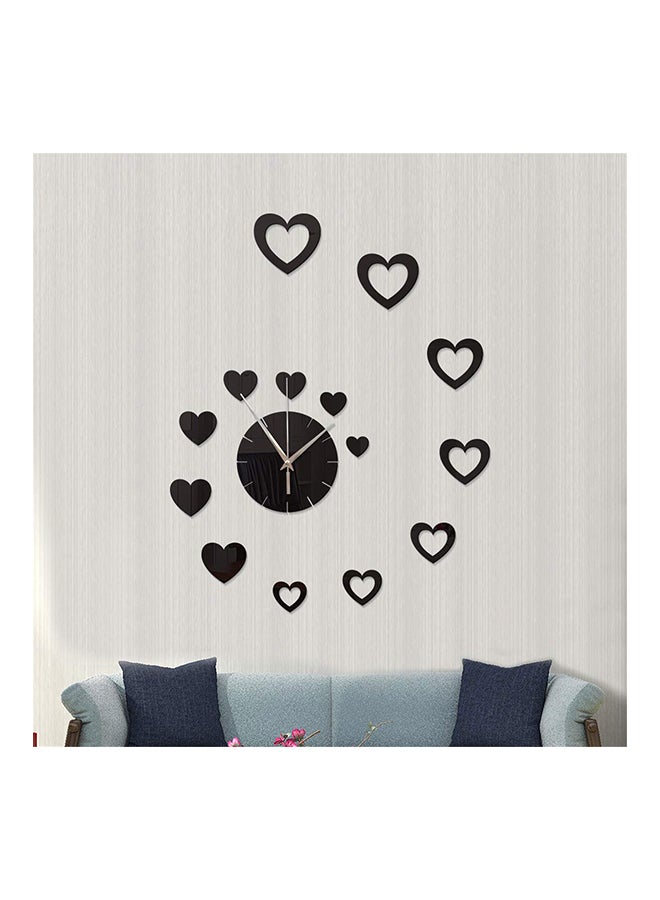 ساعة حائط بتصميم فني أسود 25 x 25سم - Image 2
