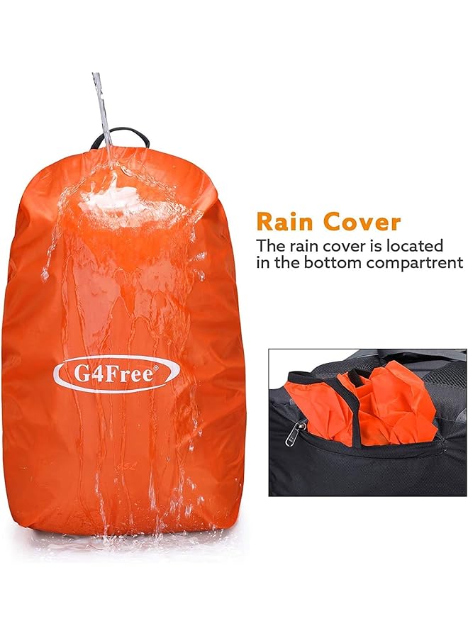 G4Free 45L Large Hiking Backpack Daypack Rucksack Outdoor Camping Travel Waterproof with Rain Cover for Men Women - Image 2