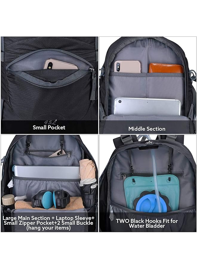G4Free 45L Large Hiking Backpack Daypack Rucksack Outdoor Camping Travel Waterproof with Rain Cover for Men Women - Image 3