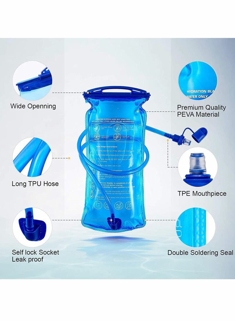 SYOSI Hydration Bladder, Water Bladder BPA Free, 2 Liter Large Opening Water Reservoir, Leak Proof Military Water Storage Bladder Bag for Cycling Hiking Camping Biking Running - Image 3