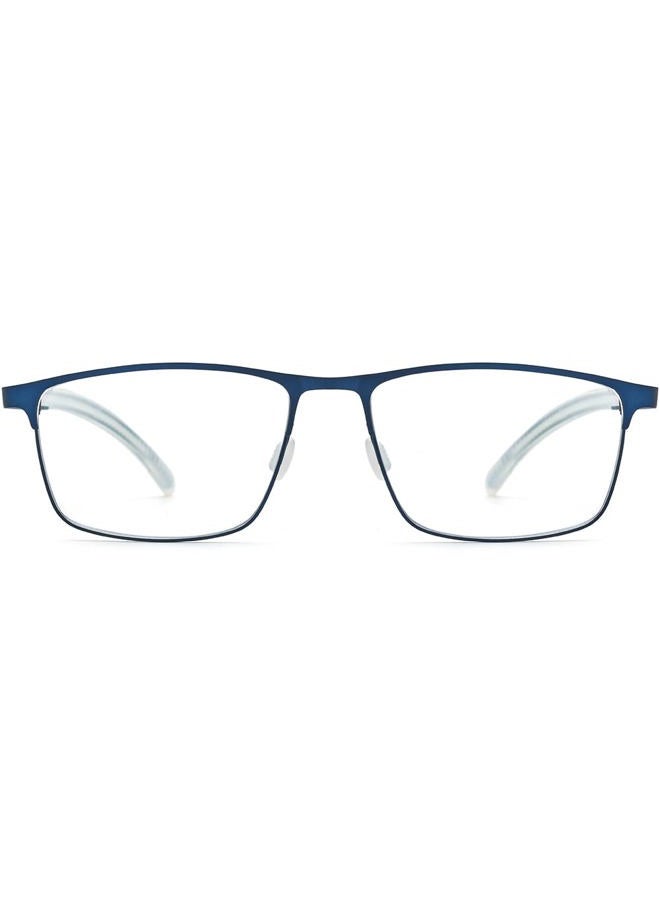 FONEX Titanium Glasses Frame,Men Square Myopia Optical Eyeglass Frame 8521, Blue, 57-17-145 - Image 3