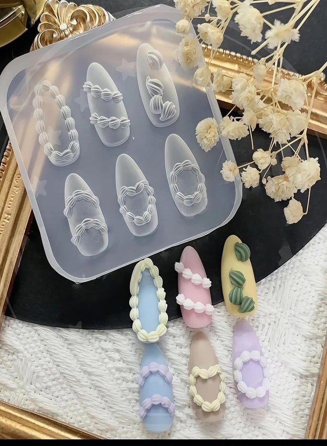 BdelrinQue 6 Pcs Nail Art Molds, Silicone Nail Molds, 3D Nail Art Molds, Unique Design, Suitable for Special Occasions and Daily Use - Image 3