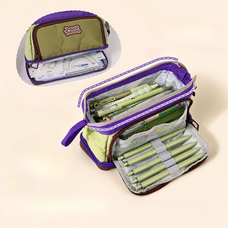 Boys Pencil Case Multi-Layer 6-12 Years,School Supplies Large Capacity Lightweight Easy-to-Clean Wear-Resistant Stationery  Bag - Image 1