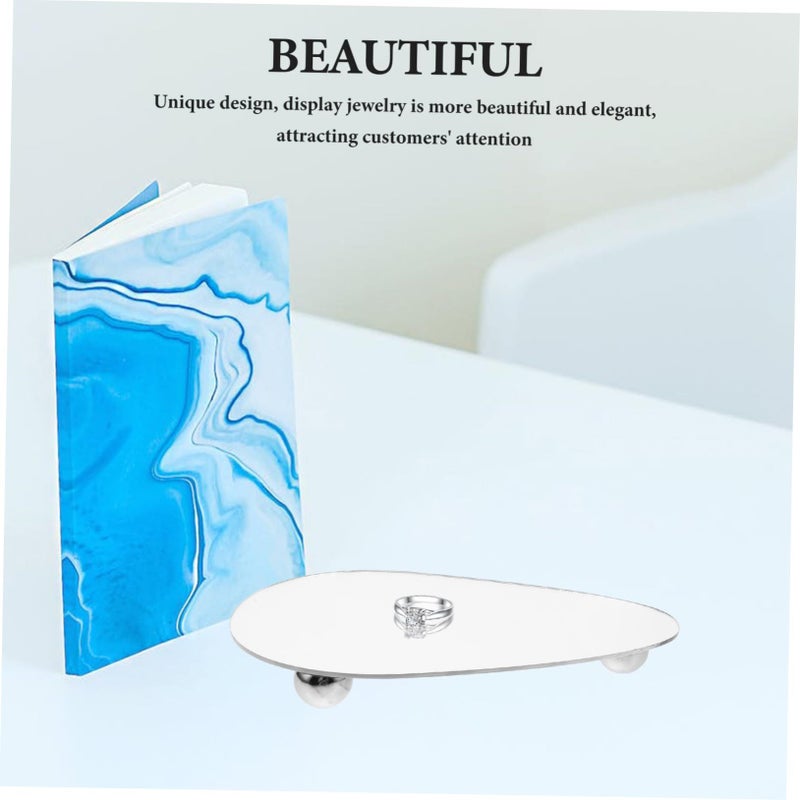 Mirror Tray Acrylic Jewelry Display Stand For Earrings Photo Props Geometric Holder - Image 5