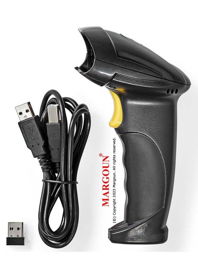 MARGOUN - Wireless Laser Barcode Scanner Compatible with Bluetooth, Portable USB (X-620G) - Image 1