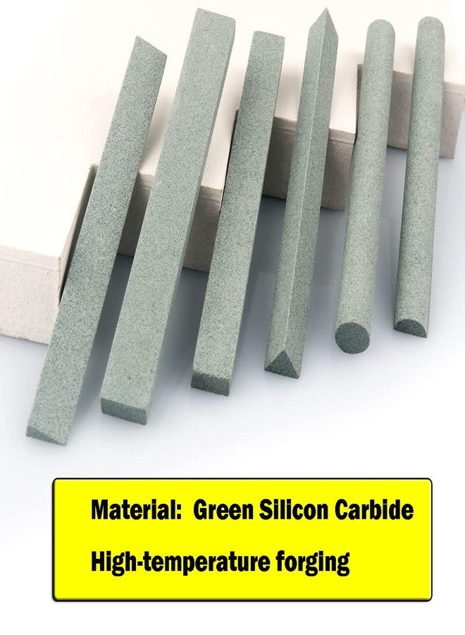 CBRIGHT Sharpening Stone Set,6pcs 180# Wood Carving Sharpener Whetstone Sanding Sticks,Coarse Polishing Set for Sharpen Chisel or Small Detailed Tools,Variety of Shapes(Length3.94Inch)] - Image 3