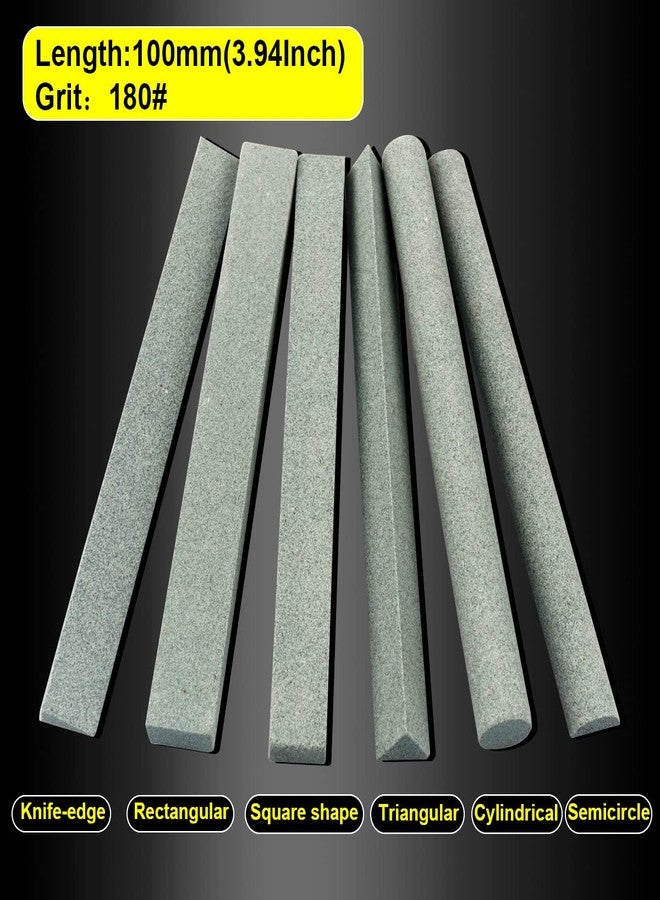 CBRIGHT Sharpening Stone Set,6pcs 180# Wood Carving Sharpener Whetstone Sanding Sticks,Coarse Polishing Set for Sharpen Chisel or Small Detailed Tools,Variety of Shapes(Length3.94Inch)] - Image 2