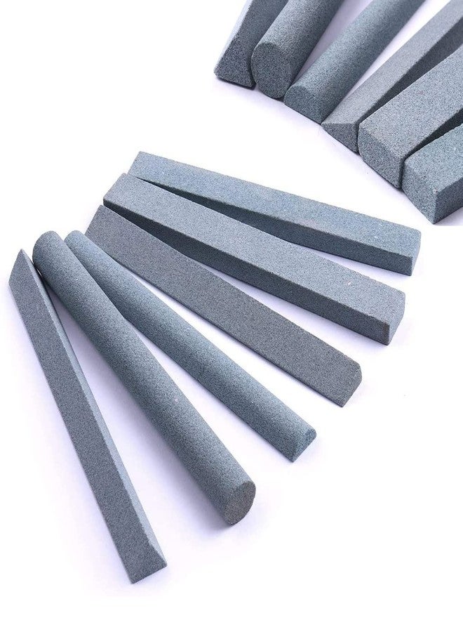 CBRIGHT Sharpening Stone Set,6pcs 180# Wood Carving Sharpener Whetstone Sanding Sticks,Coarse Polishing Set for Sharpen Chisel or Small Detailed Tools,Variety of Shapes(Length3.94Inch)] - Image 1