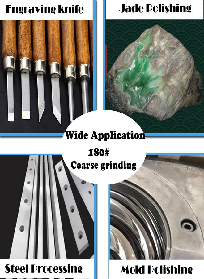 CBRIGHT Sharpening Stone Set,6pcs 180# Wood Carving Sharpener Whetstone Sanding Sticks,Coarse Polishing Set for Sharpen Chisel or Small Detailed Tools,Variety of Shapes(Length3.94Inch)] - Image 5